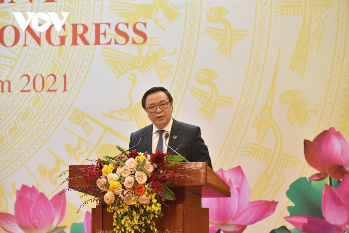 Ủy viên Trung ương Đảng, Trưởng Ban Đối ngoại Trung ương Hoàng Bình Quân thông báo những nội dung lớn về công tác chuẩn bị Đại hội lần thứ XIII của Đảng.